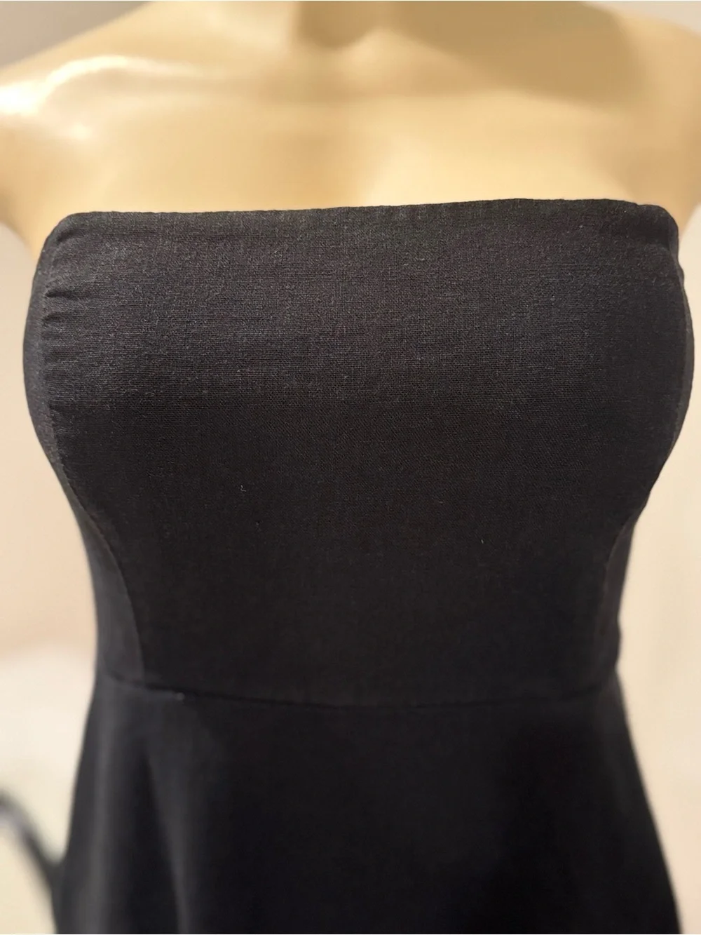 Old Navy Black Strapless Mini Dress • Size Medium • Smocked Back